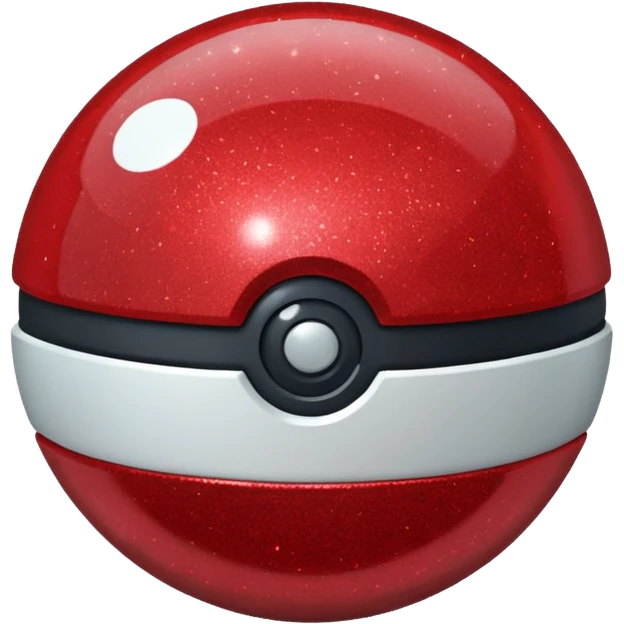 red glitter pokeball  emoji