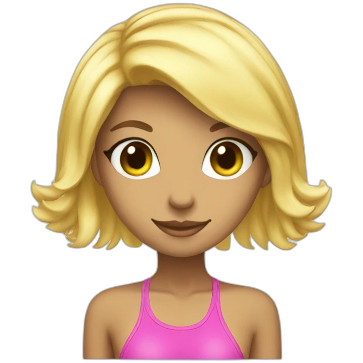 hot catgirl blonde swim suit emoji