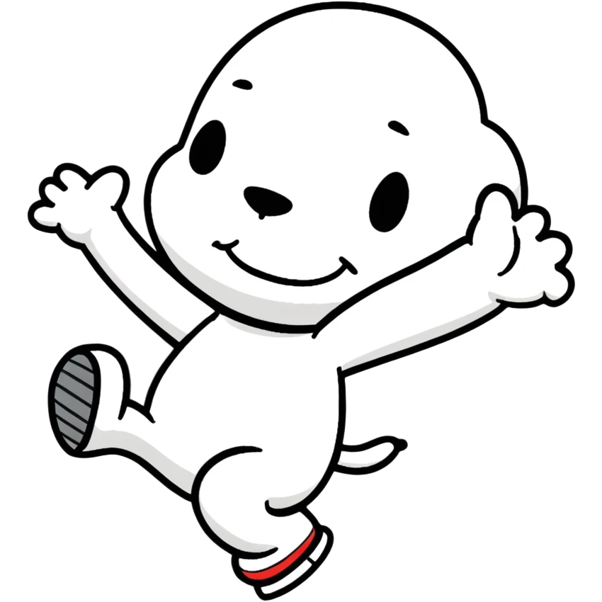 Snoopy dancing emoji