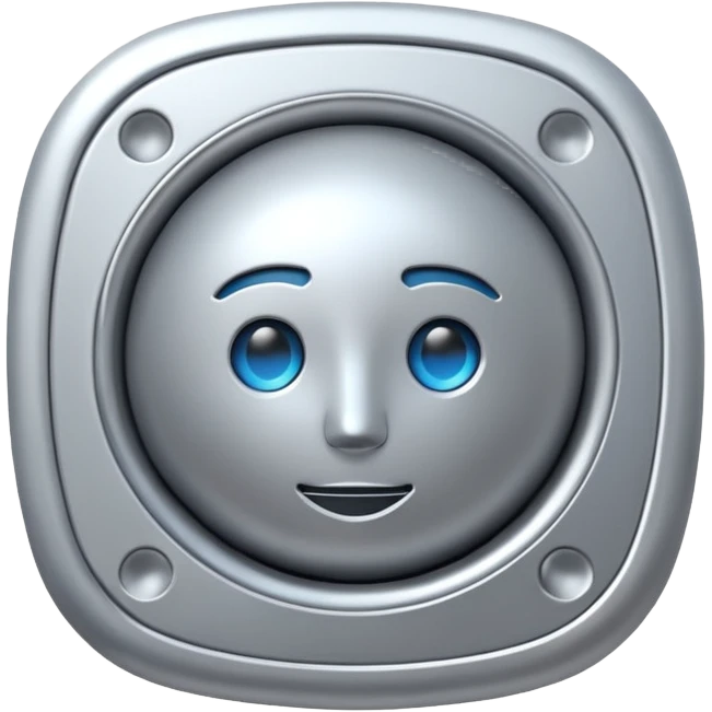 A minimalistic 3D icon representing a tech solution emoji