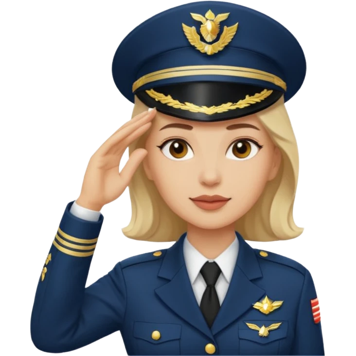 woman captain salute emoji