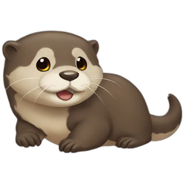 otter anime art emoji