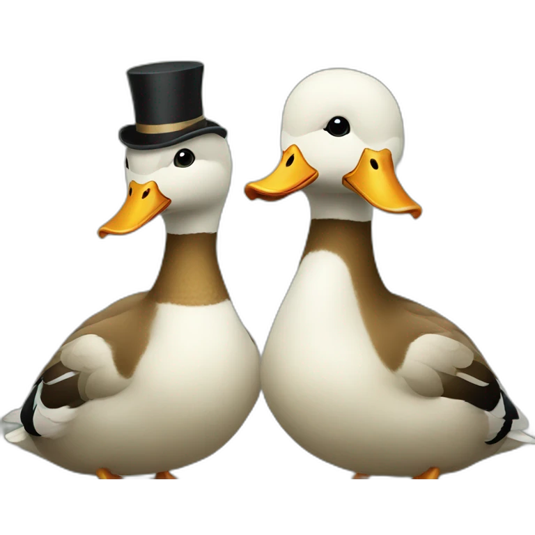 Duck couple emoji