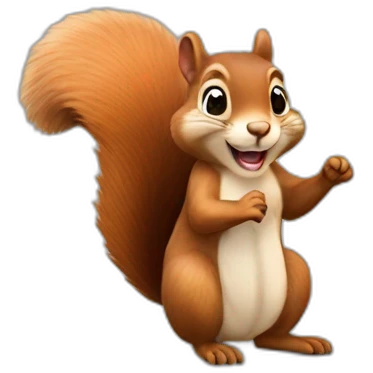 squirrel saying hello emoji