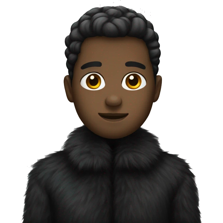 Black fur coat emoji