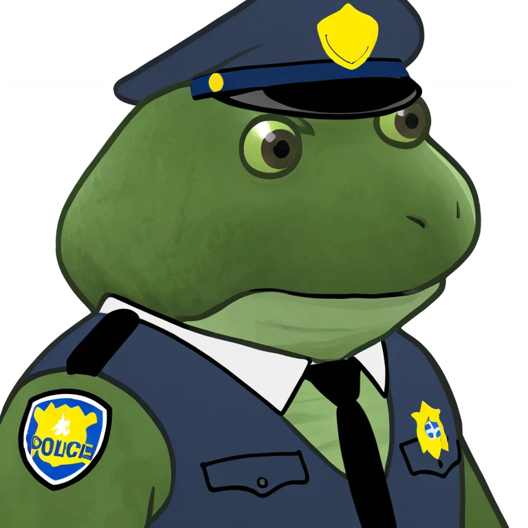bufo in a police suit emoji