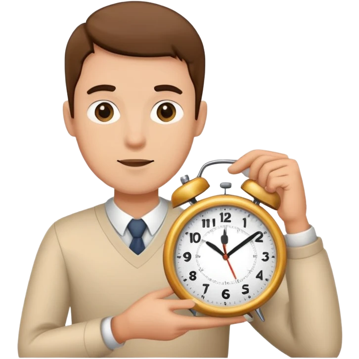 Guy with clock  emoji