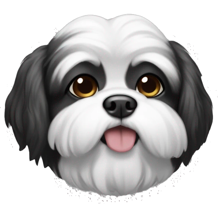 Black and white shitzu emoji