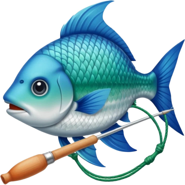 poisson avec canne à pêche emoji