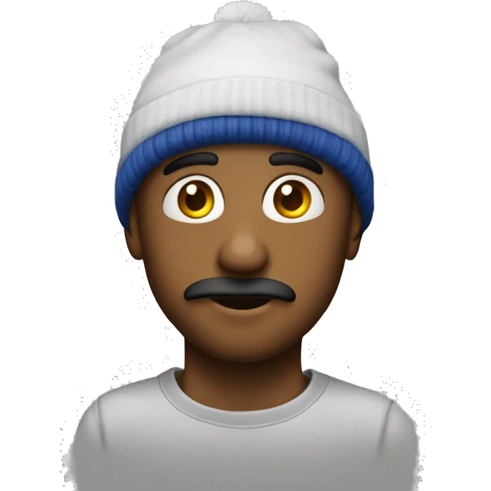 mono tapandose los ojos con un gorro navid emoji