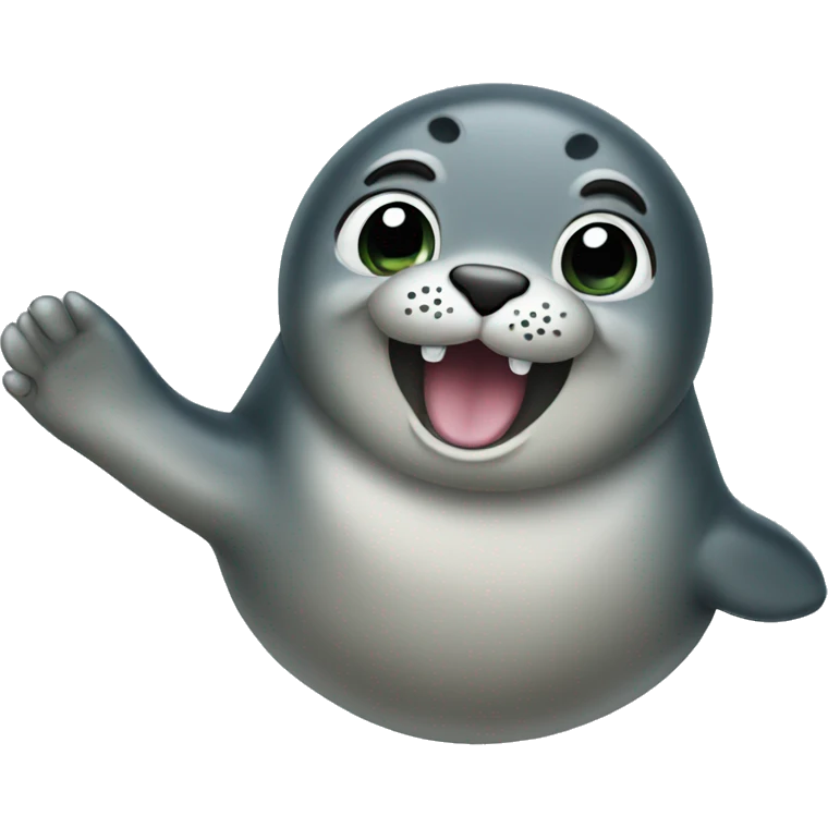 Seal waving  emoji