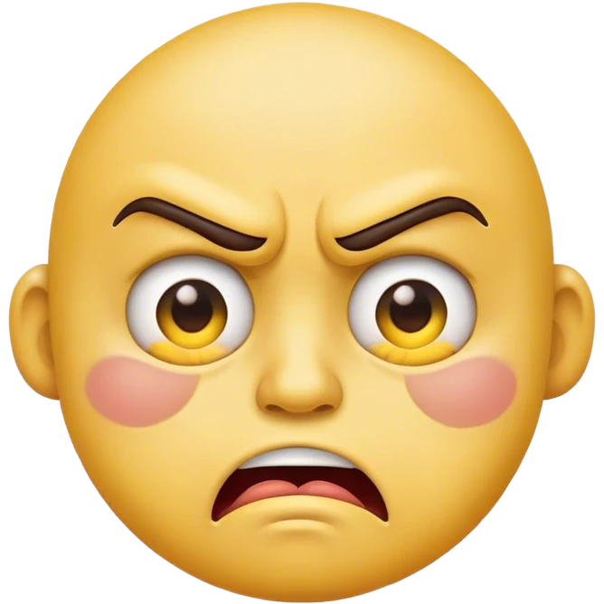 emoji yellow face that's disgusted with also a angry expression  emoji