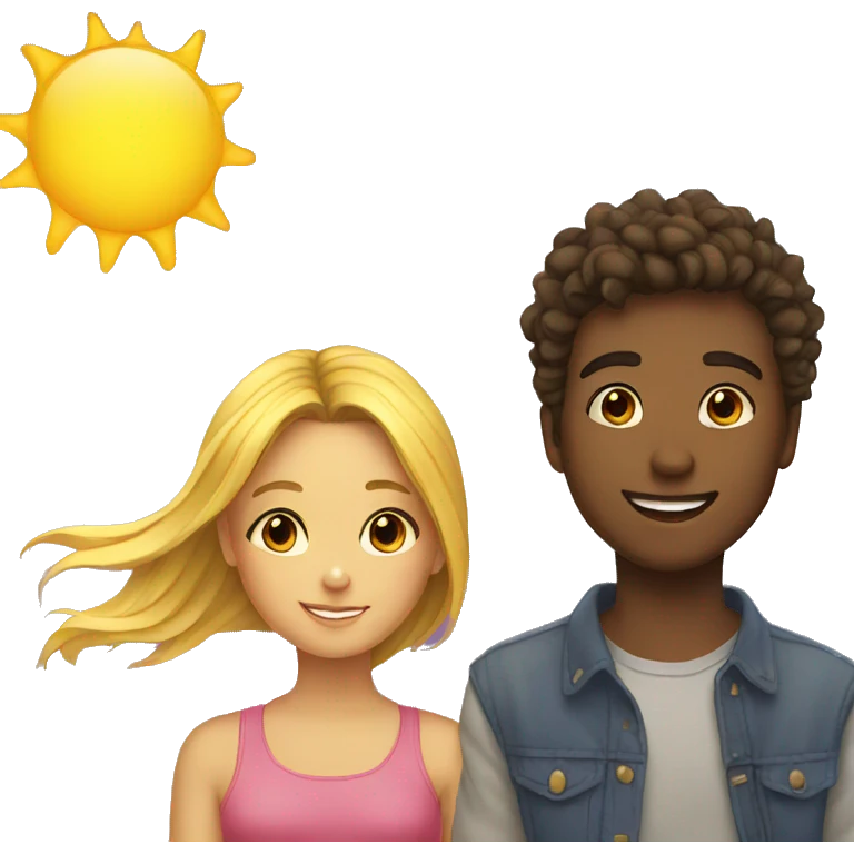 Girl boy sun emoji