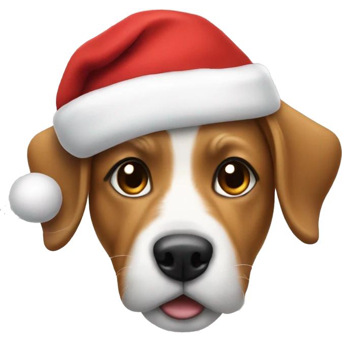 Dog with Santa hat  emoji