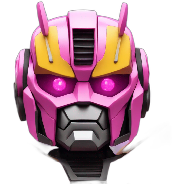 Pink transformer bumblebee emoji