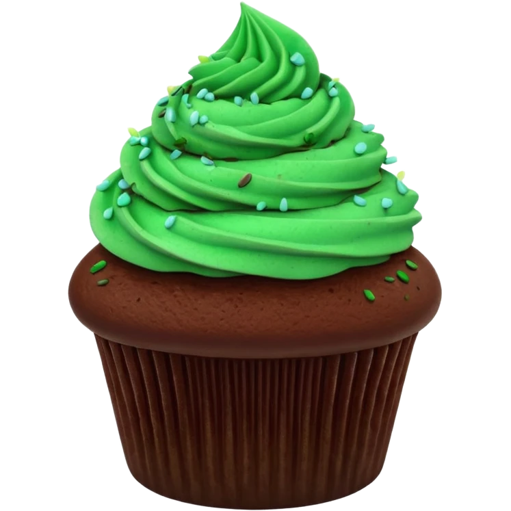 chocolate mint cupcate emoji