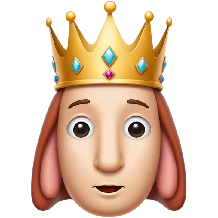 Faceless Sausage being crowned emoji