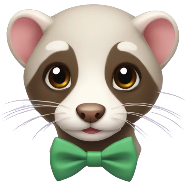 ferret with a bow tie emoji