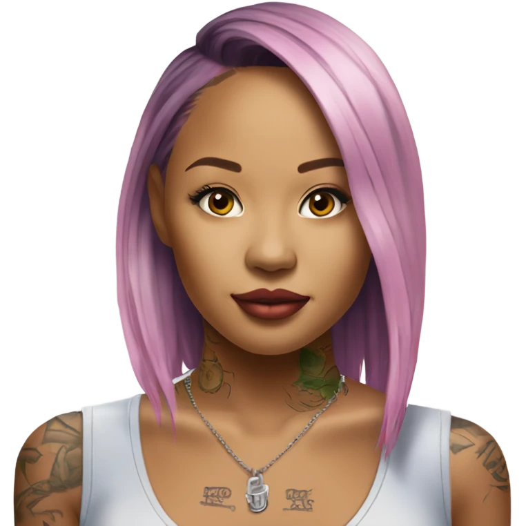 3d Hyper Realistic tattoo Karrueche Tran photo  emoji