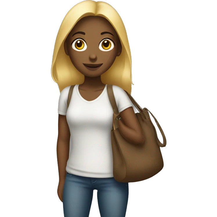 Girl with bag emoji