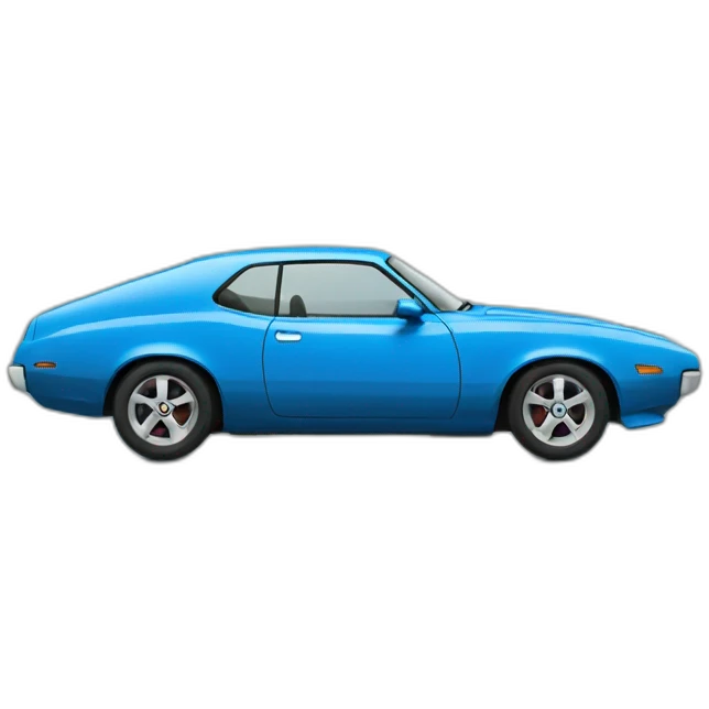 car blue with yellow emoji