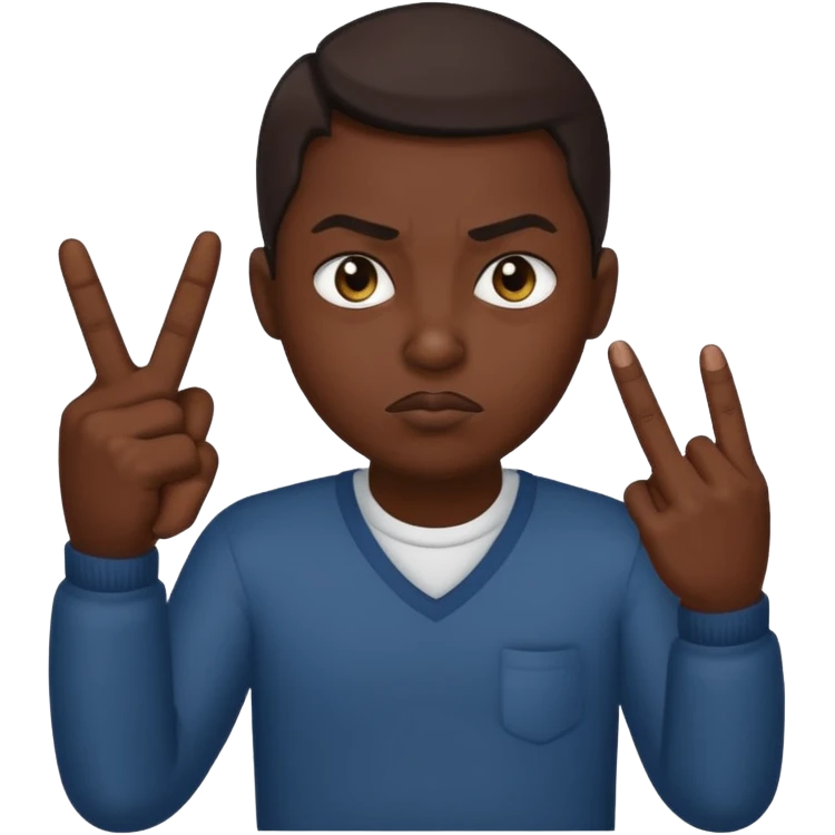 Middle finger mean mugging emoji