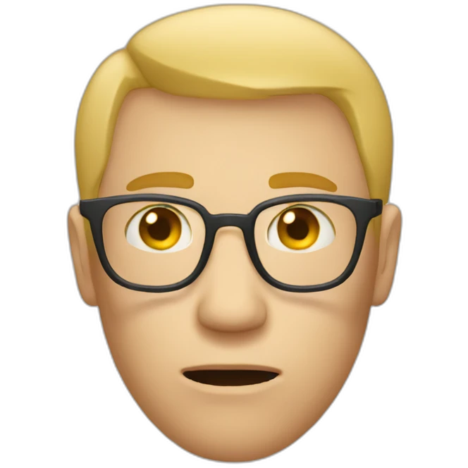swedish man with short hair and lens facepalm emoji