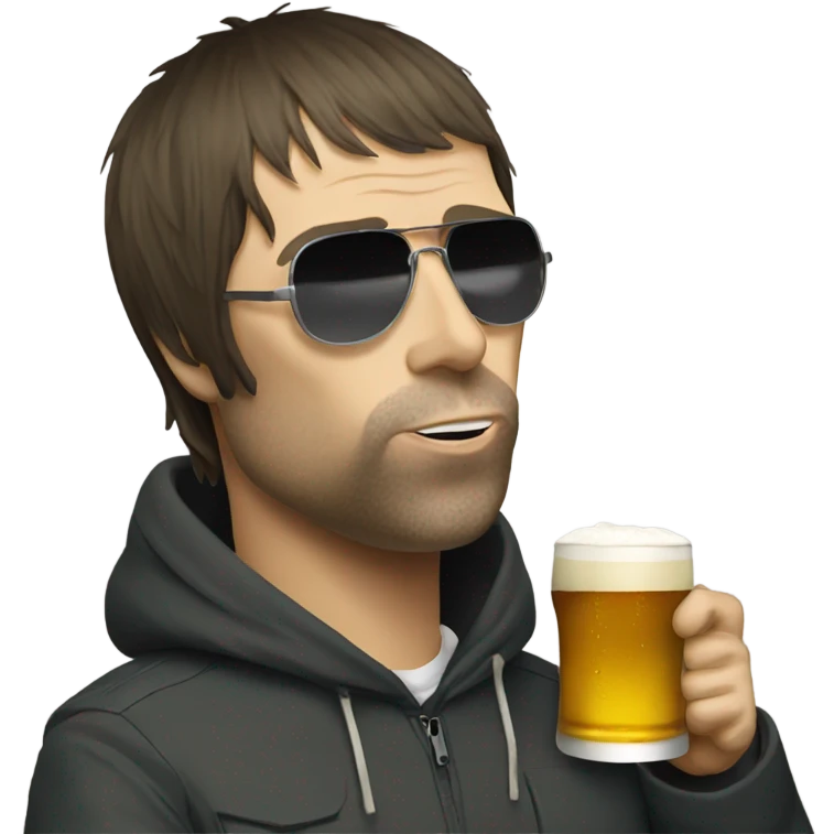 liam gallagher drinking beer emoji
