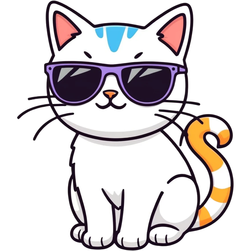 Cat with sunglasses emoji