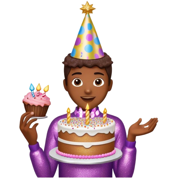 Happy Birthday My Love glittery  emoji