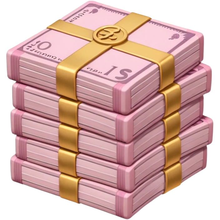 baby pink stack of British pounds\ emoji
