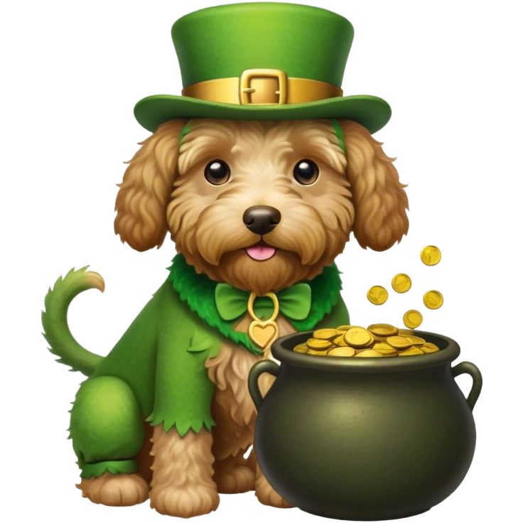 Leprechaun labradoodle  emoji