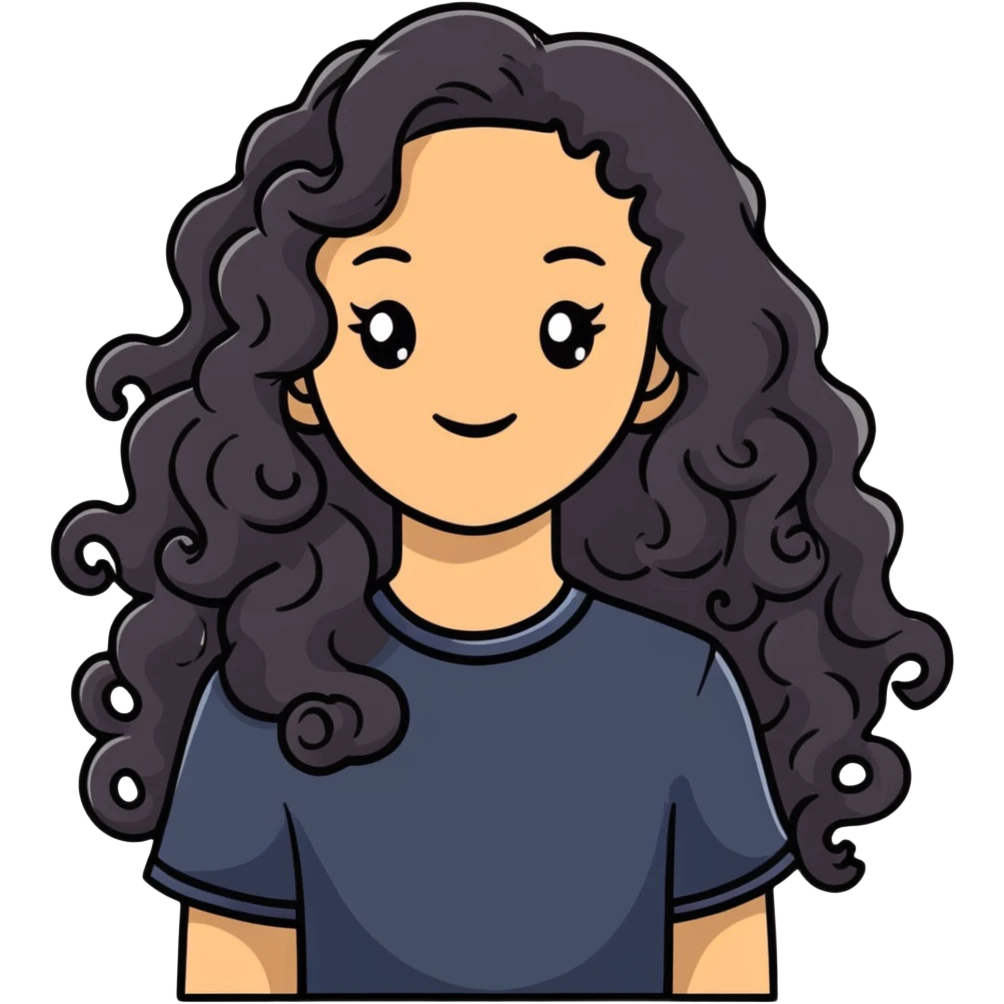 pretty black girl with long curly hair emoji