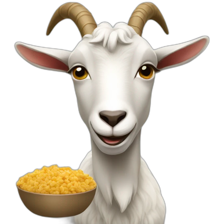 goat eating food emoji