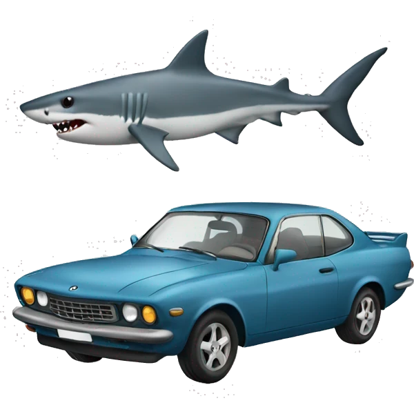 Shark with car emoji
