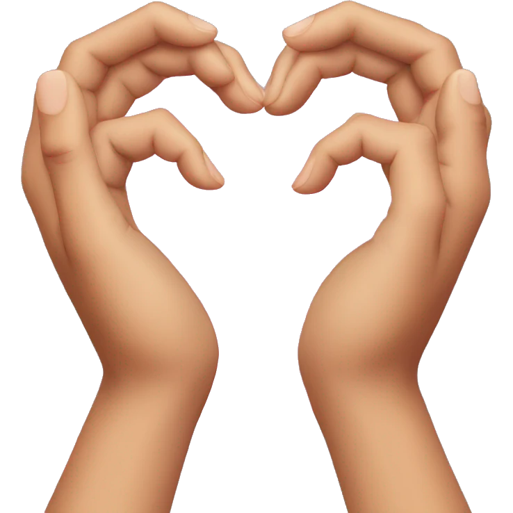 Gen z heart hands emoji