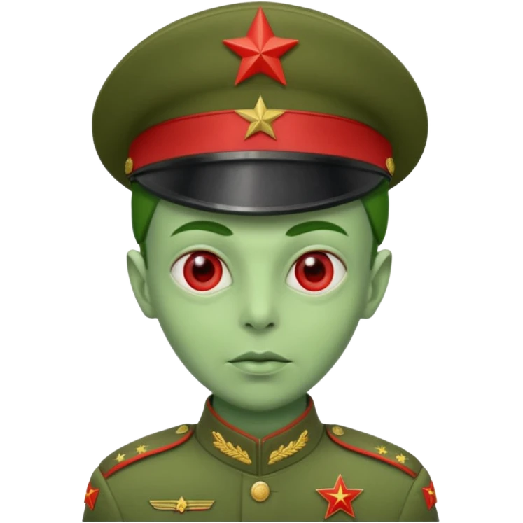 Alien with soviet emoji