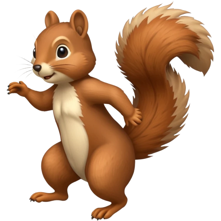 Squirrel skipping emoji