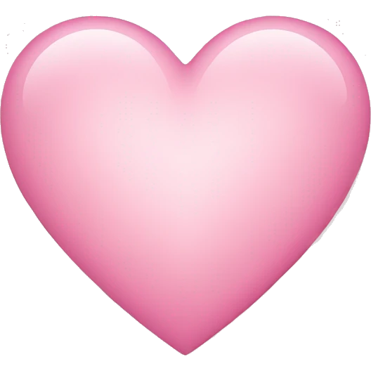 The heart is light pink emoji