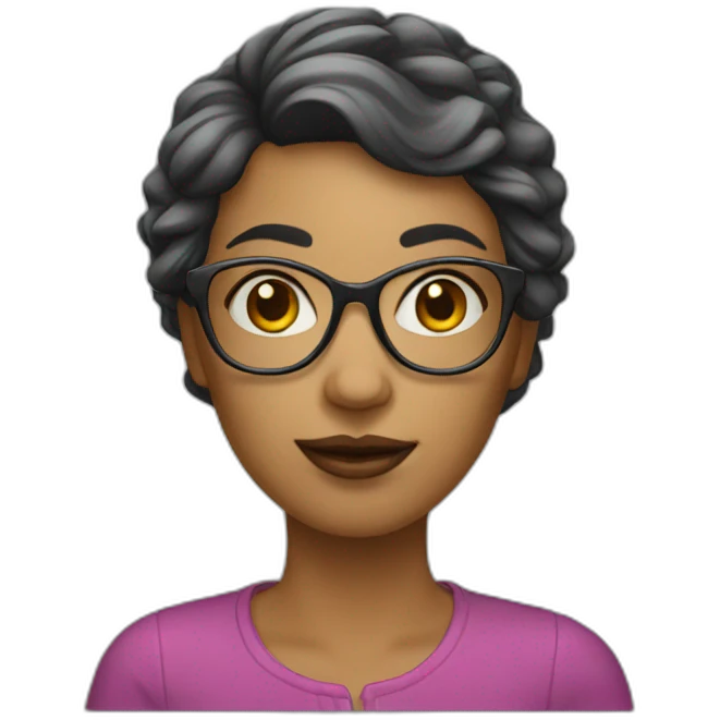 Femme a lunette emoji