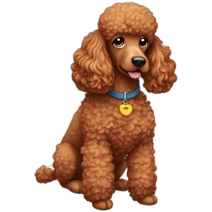 red poodle cold in a snow  emoji