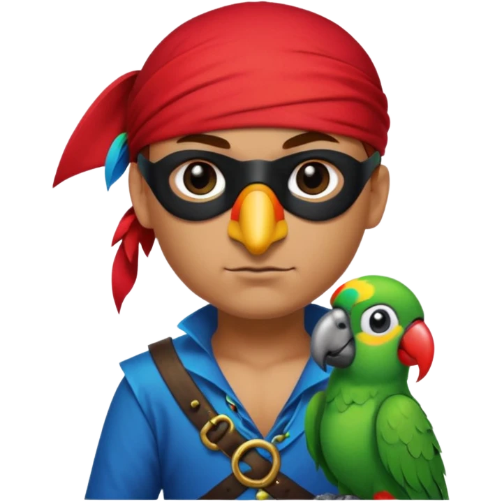 pirate and parrot emoji