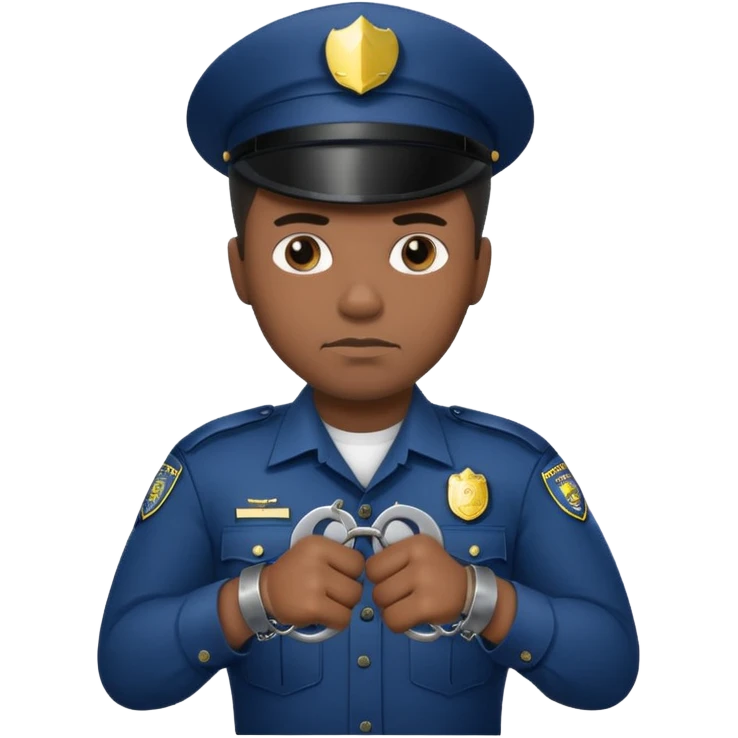 kelepçe tutan zenci polis emoji
