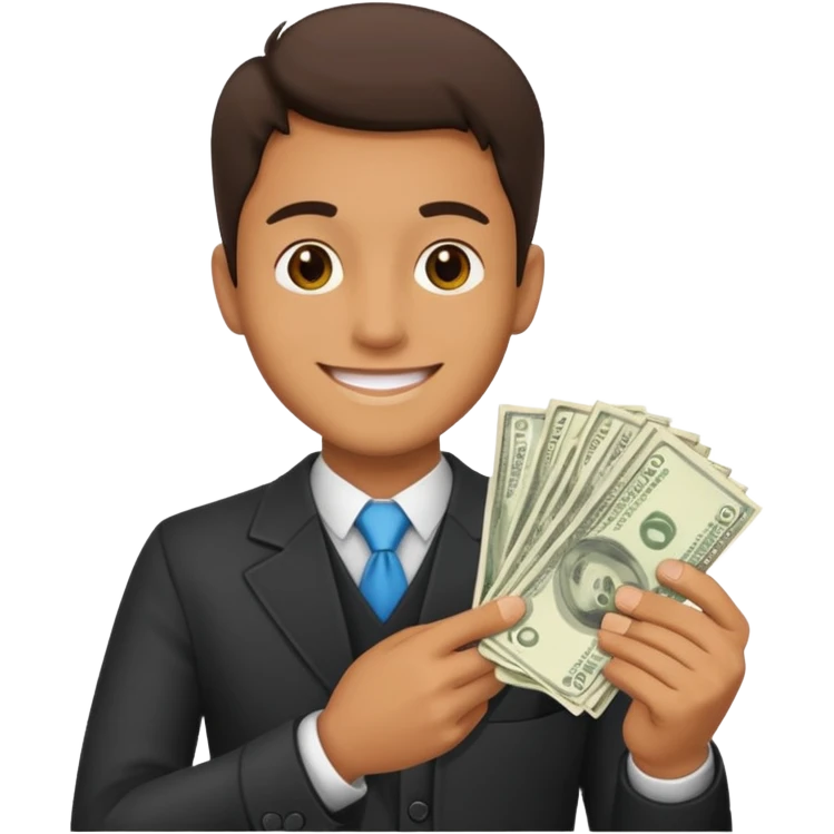Man Flashing Money  emoji
