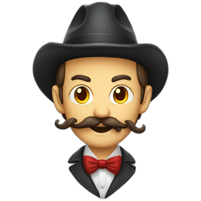 Diable avec moustache emoji