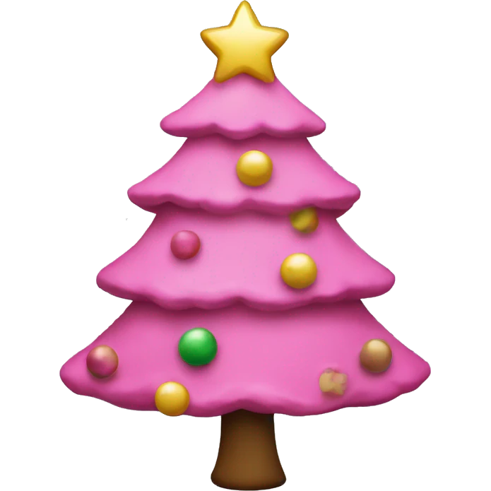 pink Christmas tree emoji
