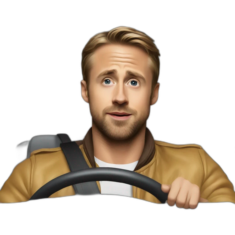 Ryan gosling saying « i drive » emoji