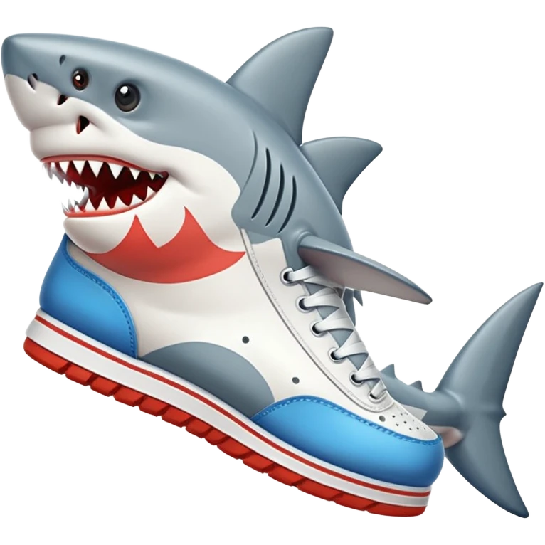 shark wearing big sneakers  emoji