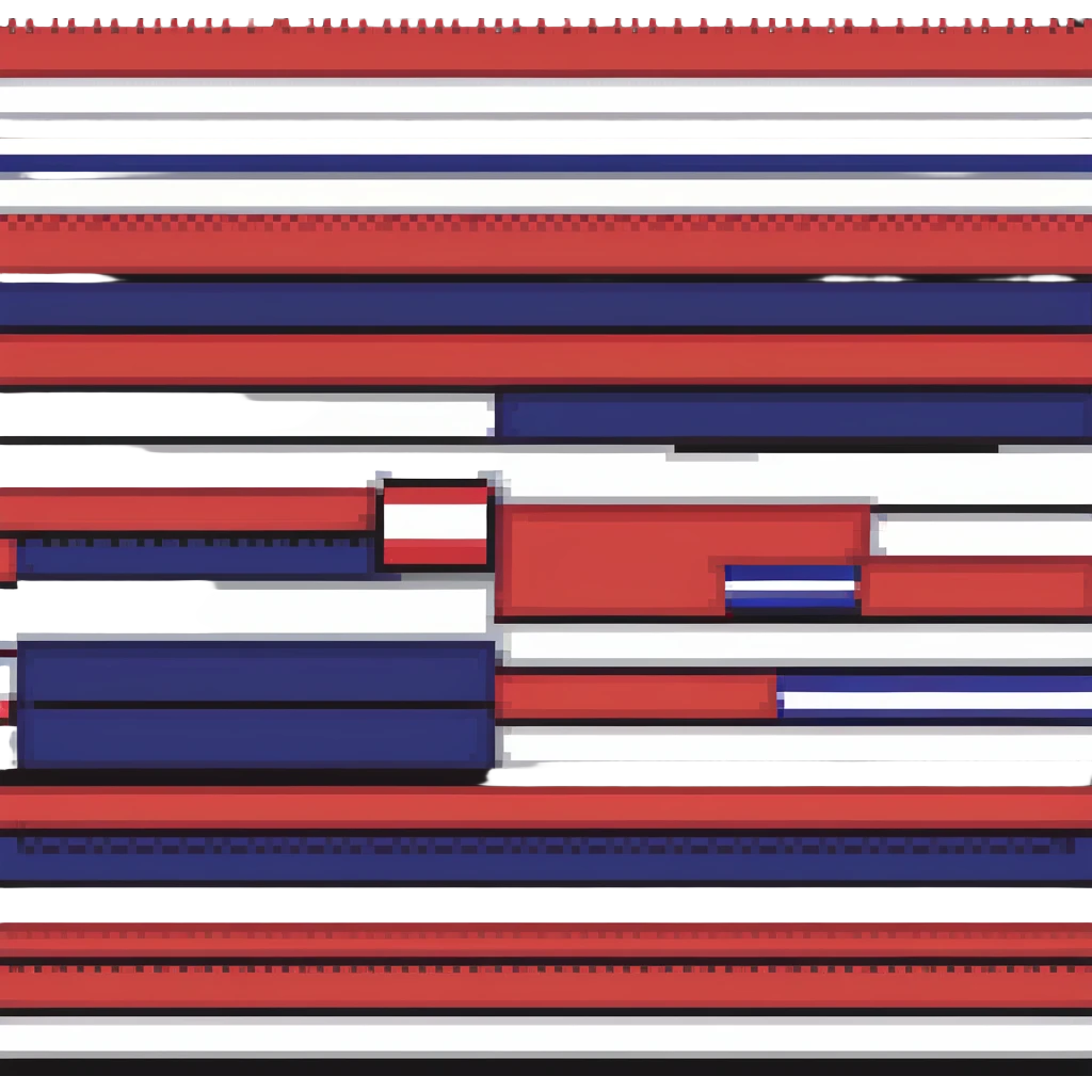 Thai flag with red, white, and blue horizontal stripes emoji