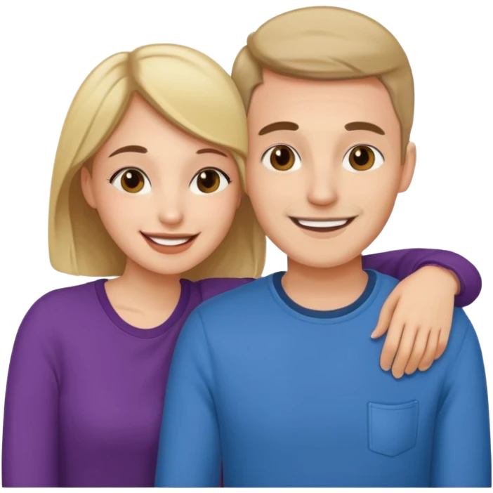 Couple hugs on photobooths emoji